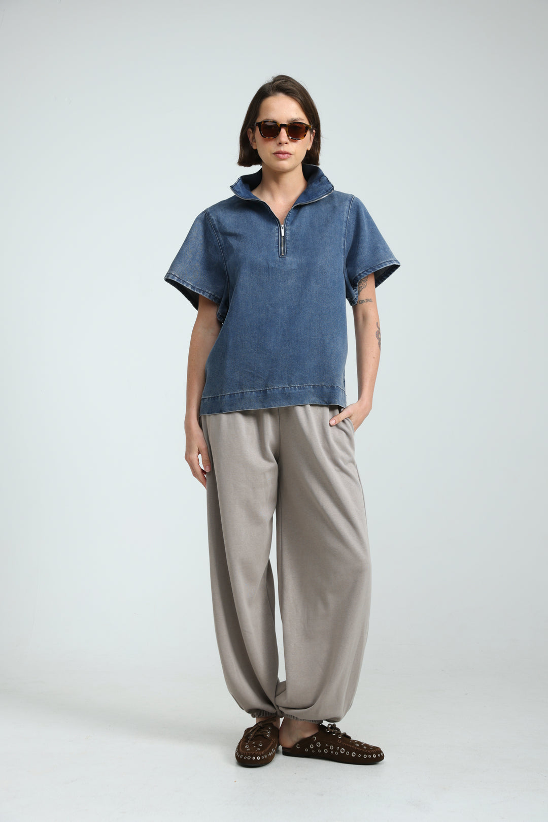 Adamon Blue Denim Polo