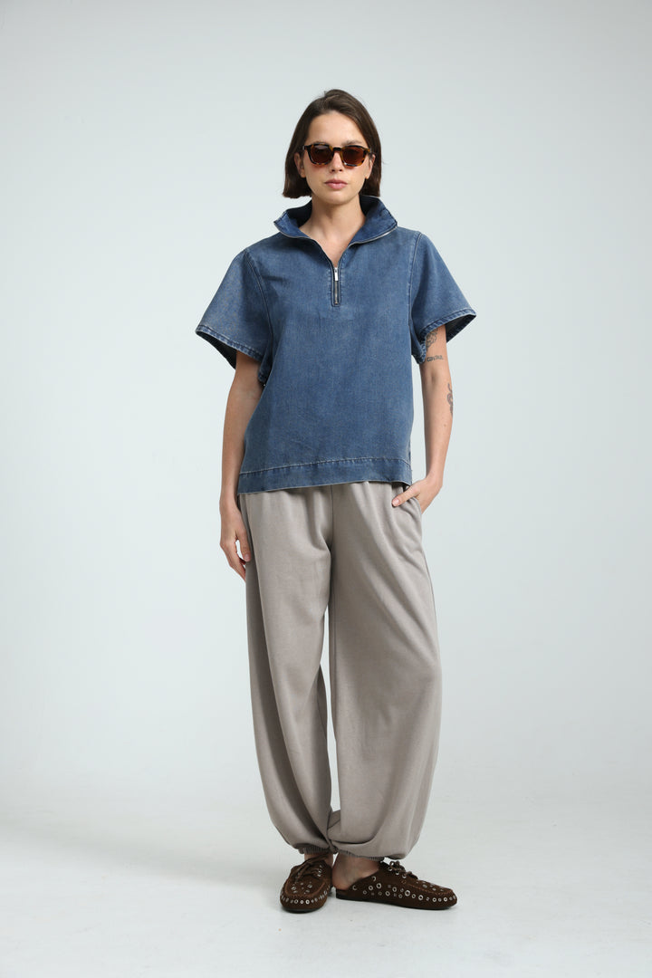 Adamon Blue Denim Polo