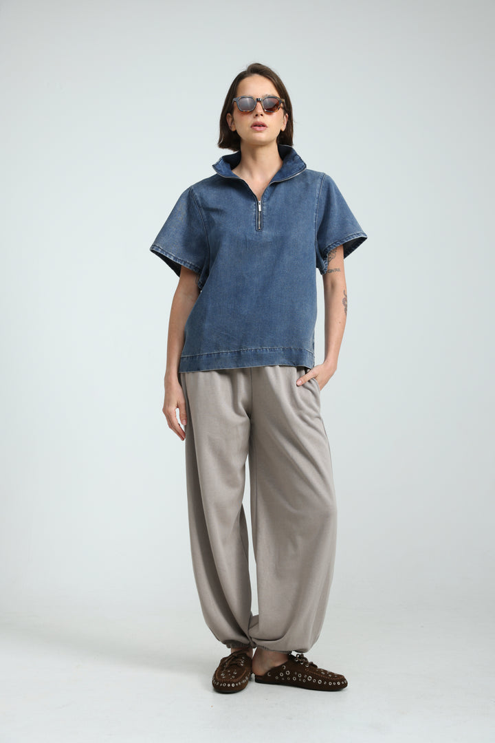 Adamon Blue Denim Polo