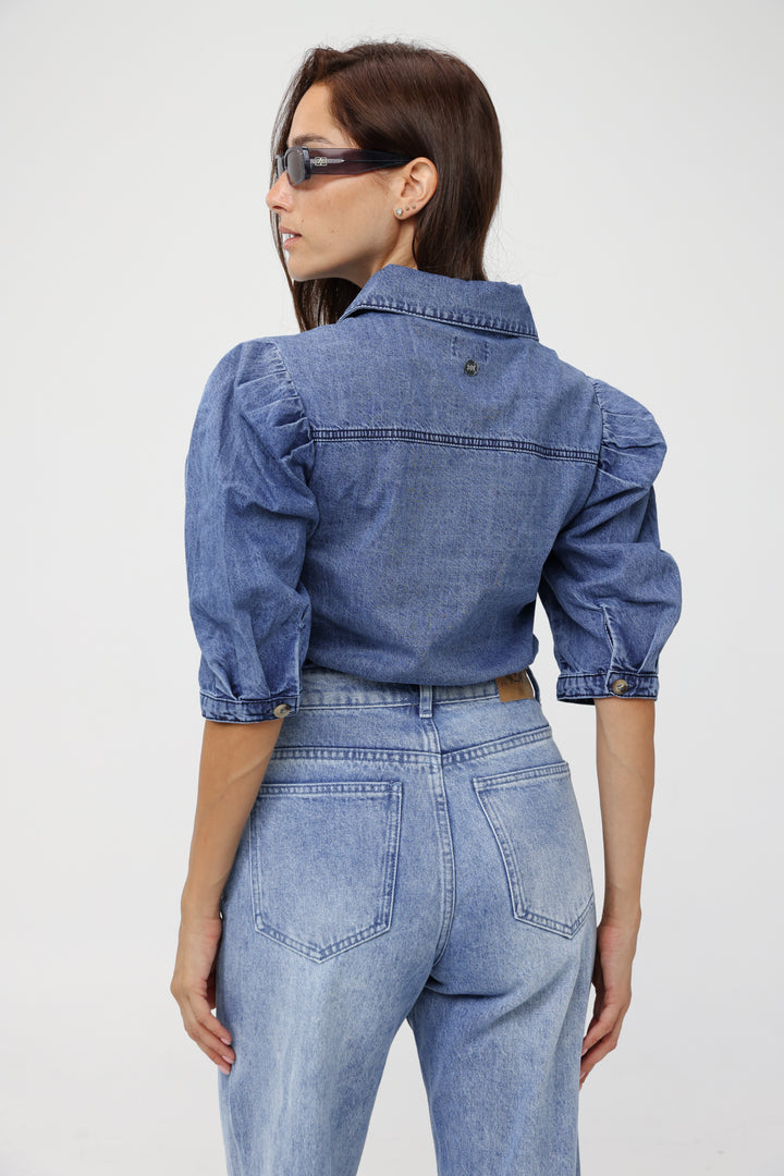 Cubicle Blue Denim Buttoned Shirt