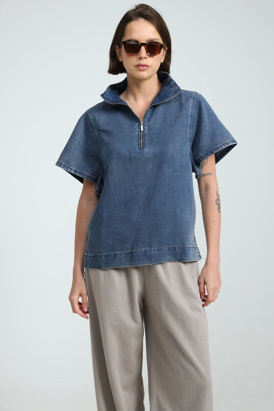 Adamon Blue Denim Polo