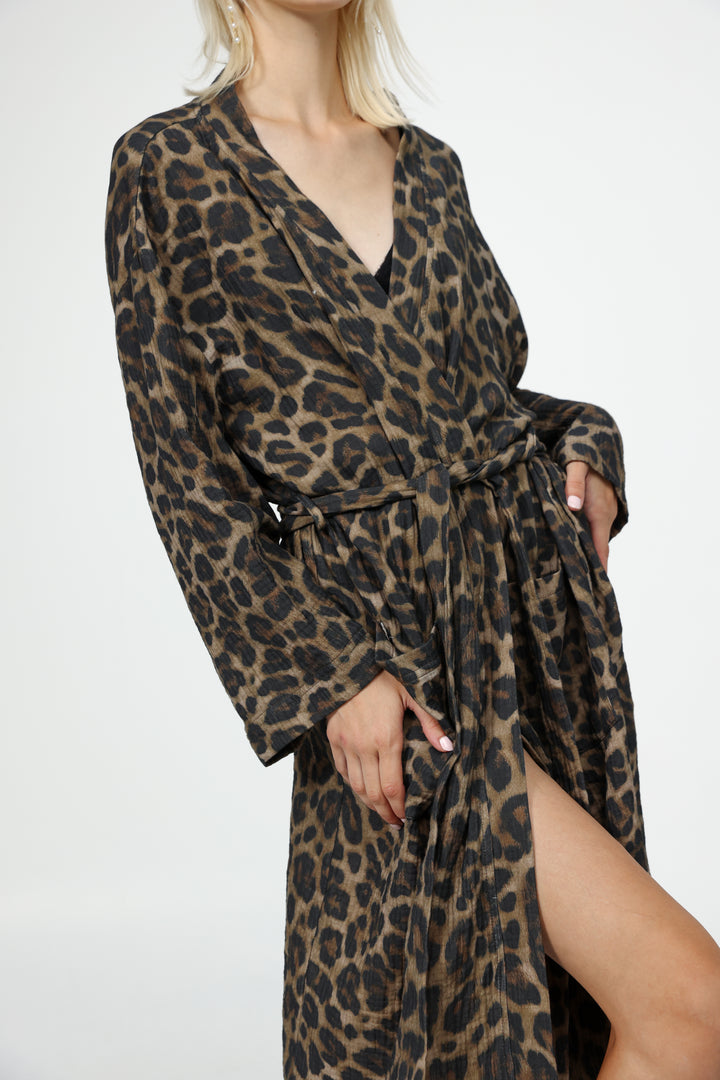 Nina Leopard Robe