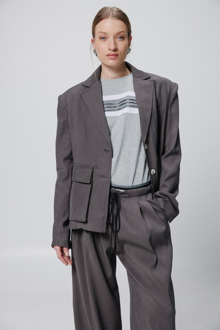 Tailored Grey Blazer