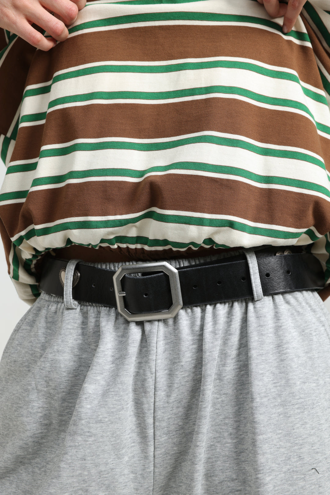 Adamon Brown Striped Polo