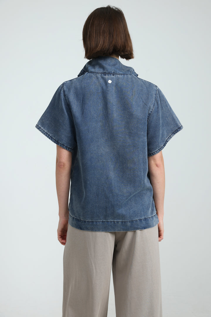 Adamon Blue Denim Polo