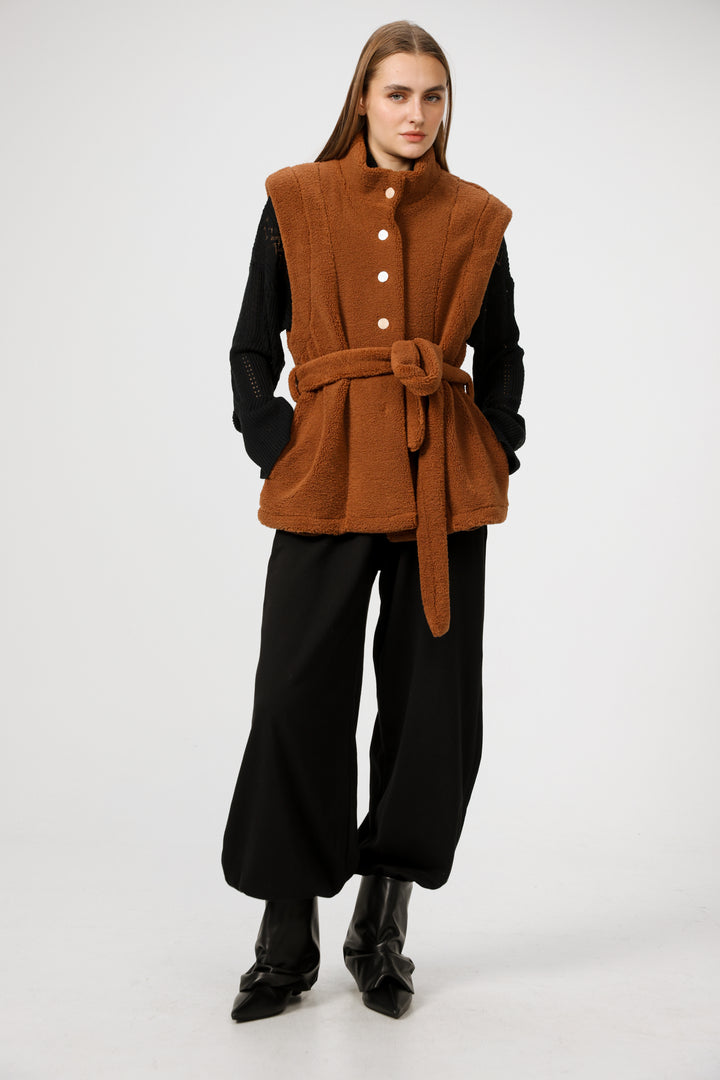 Coziness Camel Vest