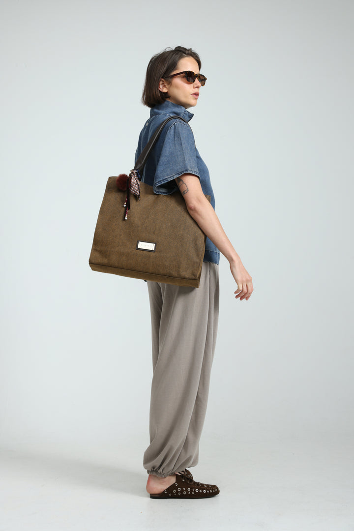 Brown Travel Tote Bag