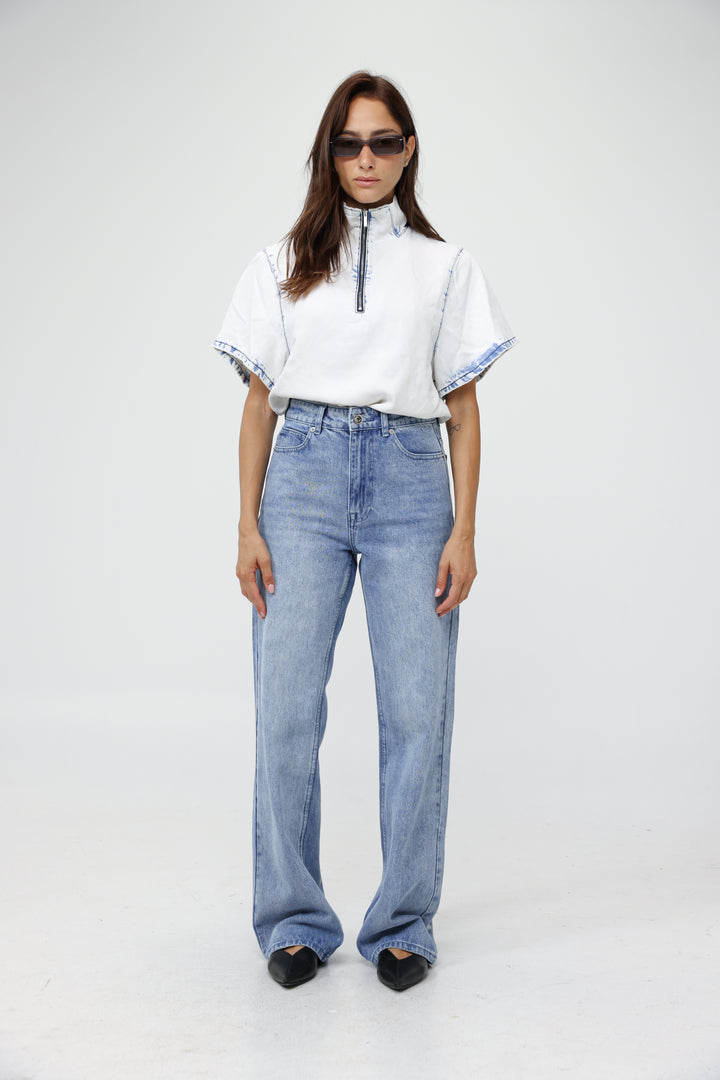 Adamon White Denim Polo