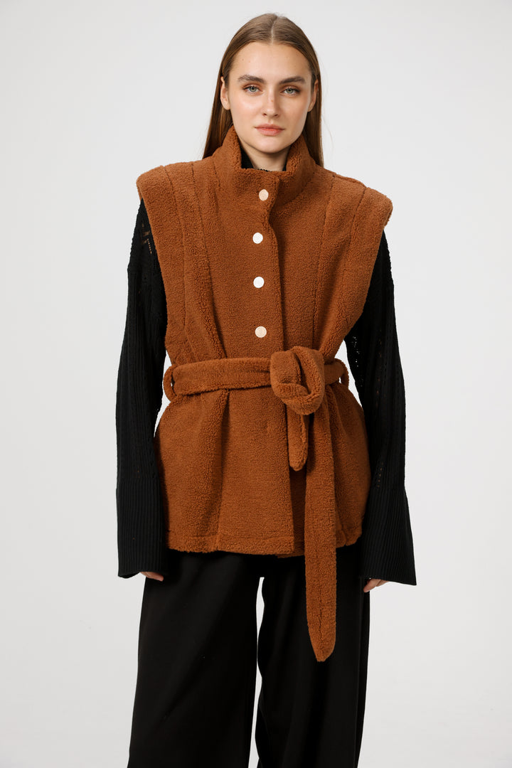 Coziness Camel Vest