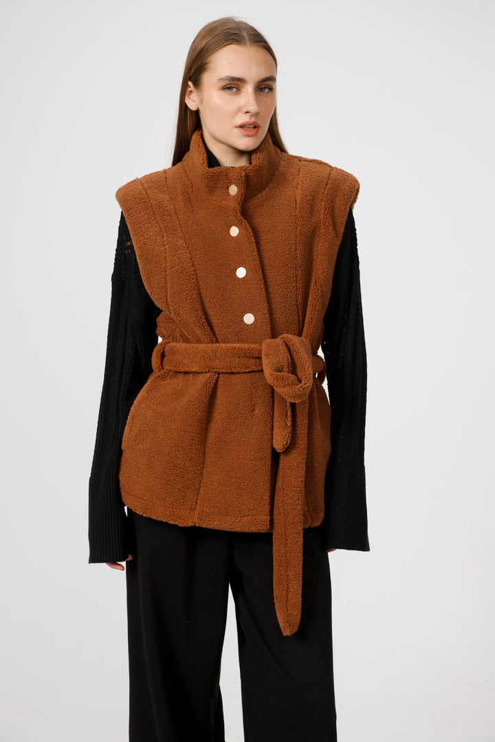 Coziness Camel Vest