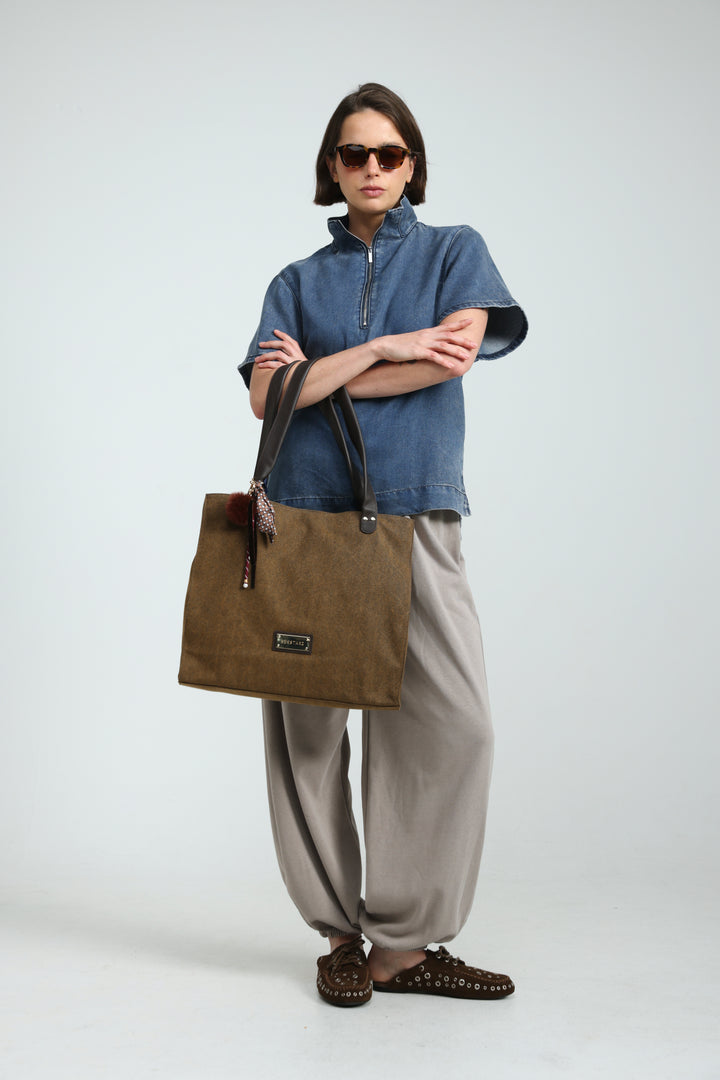 Brown Travel Tote Bag