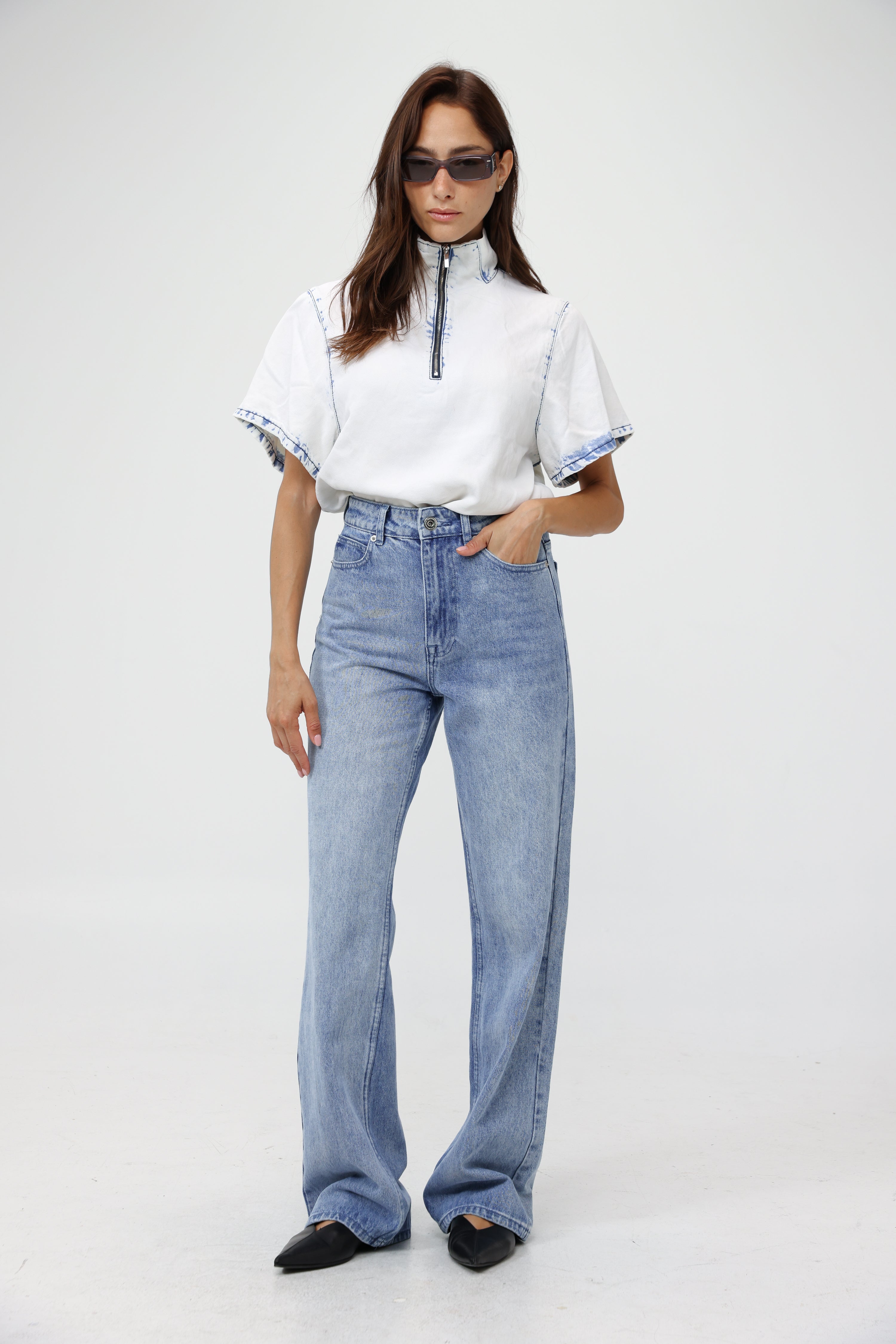 Adamon White Denim Polo – SEESTARZ