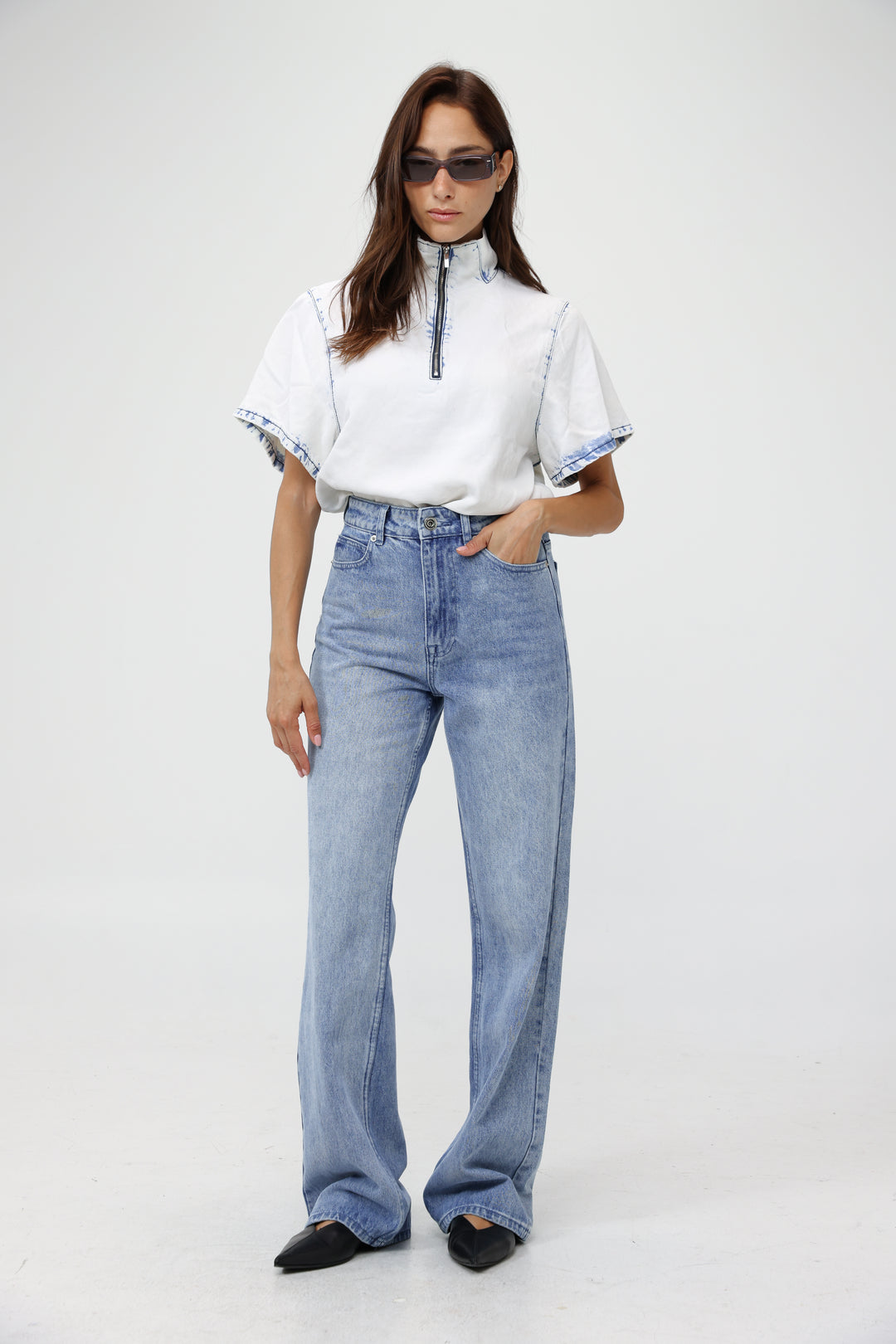 Adamon White Denim Polo