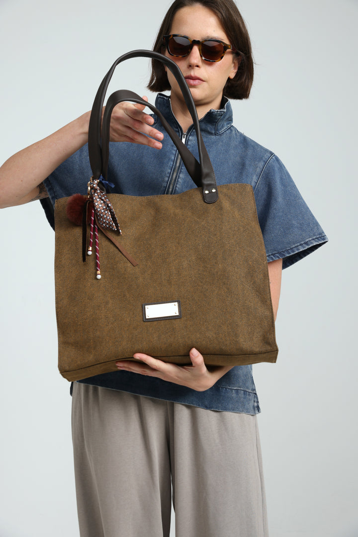 Brown Travel Tote Bag