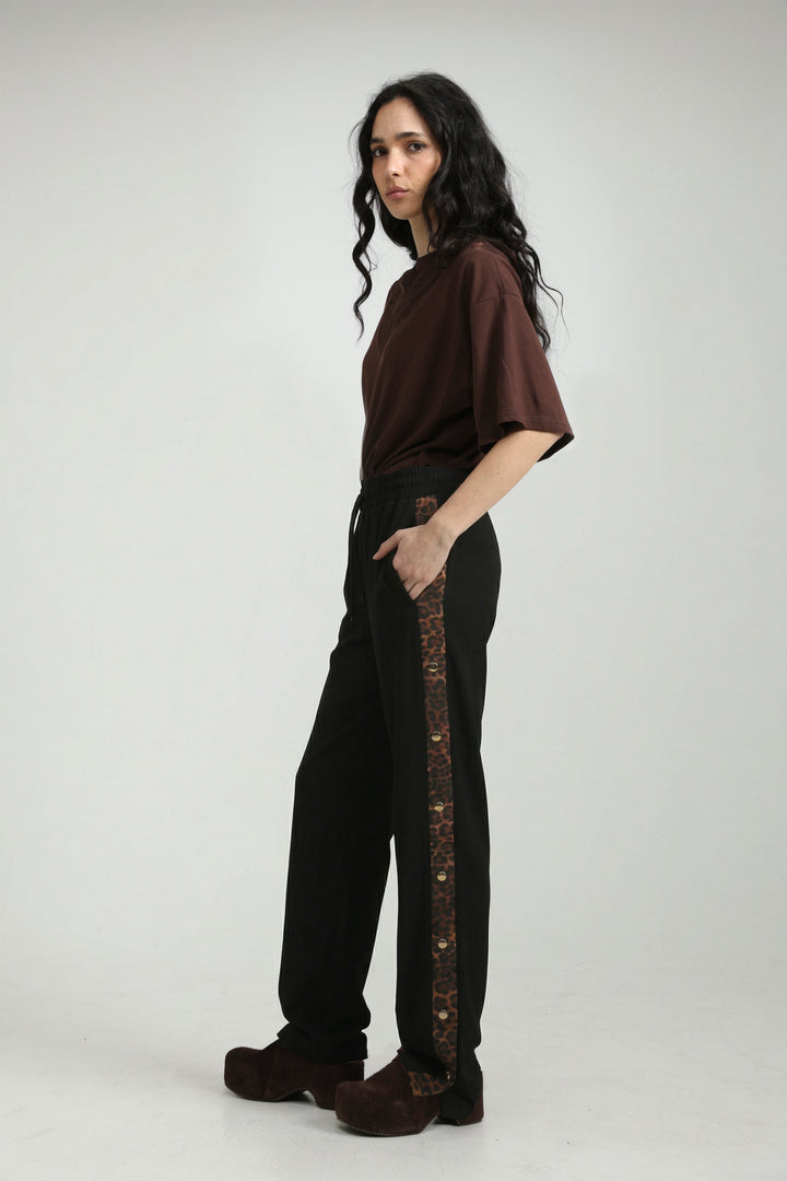 Popper Black/Leopard Joggers