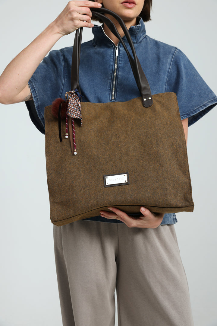 Brown Travel Tote Bag
