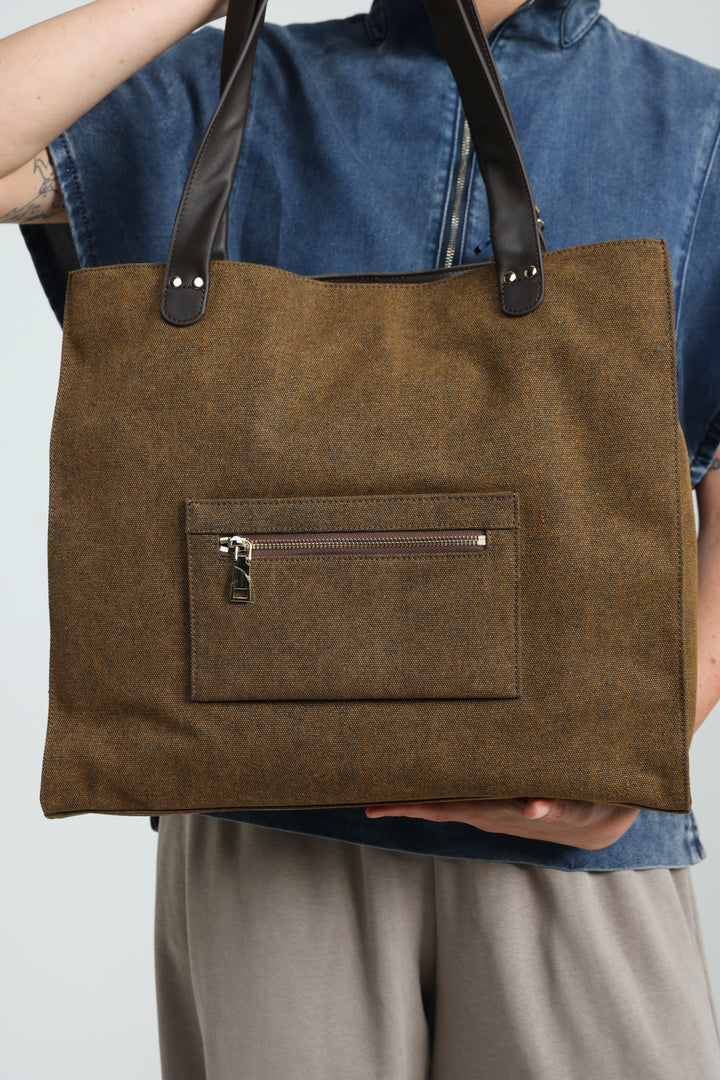 Brown Travel Tote Bag