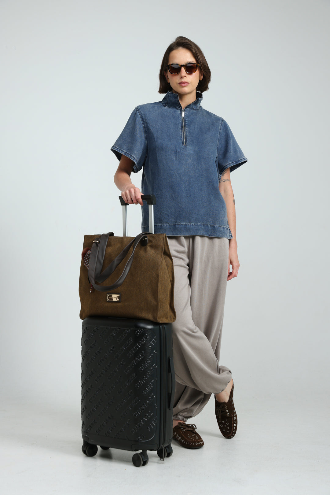 Brown Travel Tote Bag