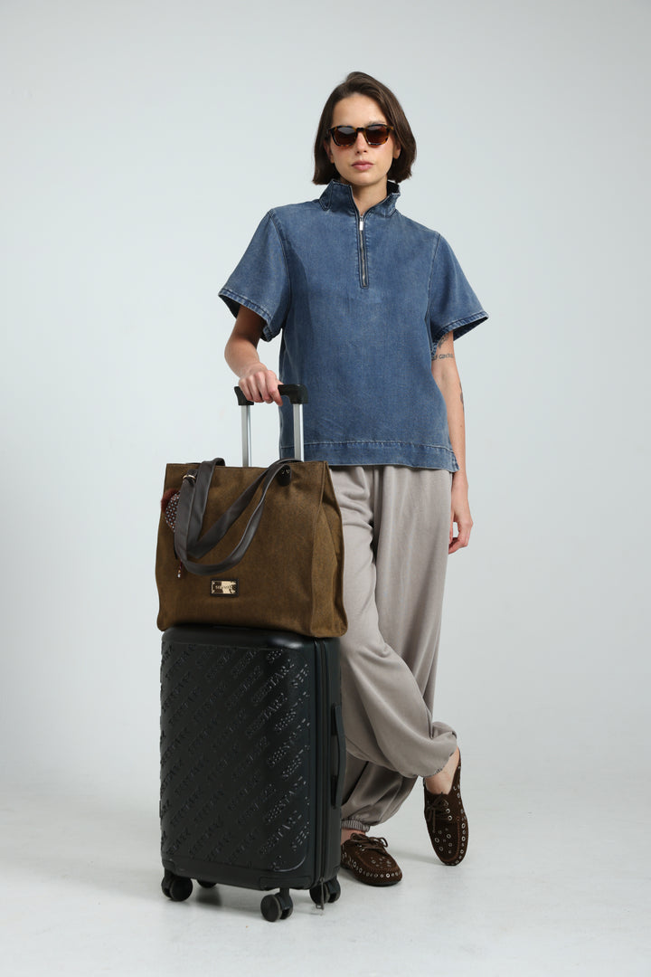 Brown Travel Tote Bag