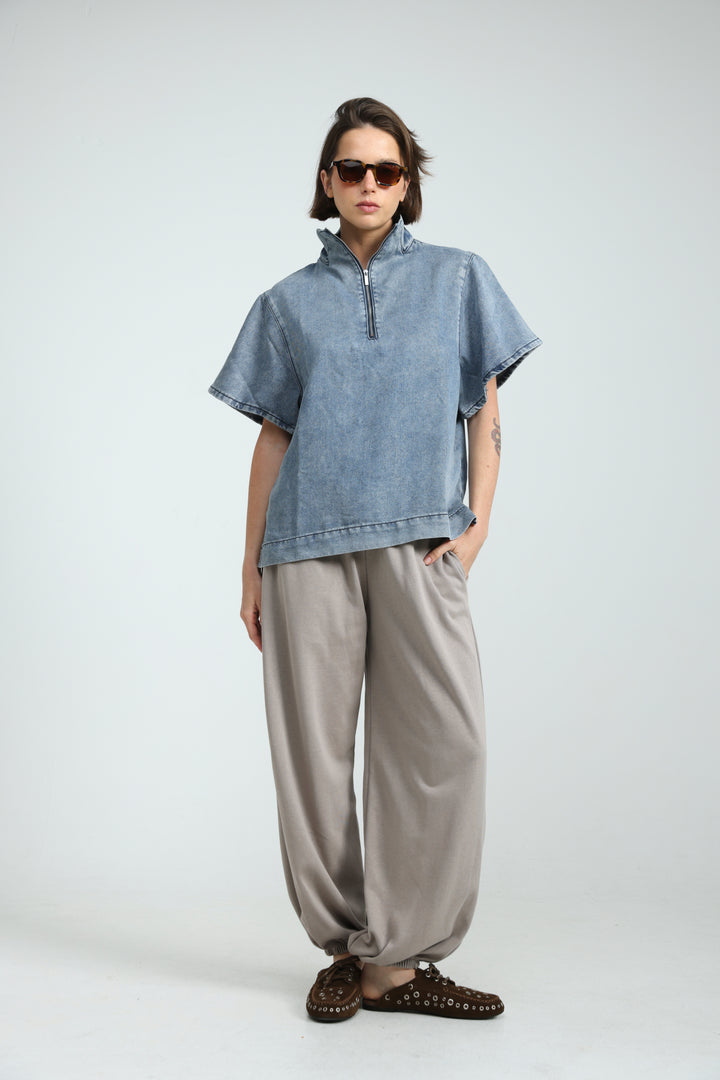 Adamon Light Blue Denim Polo