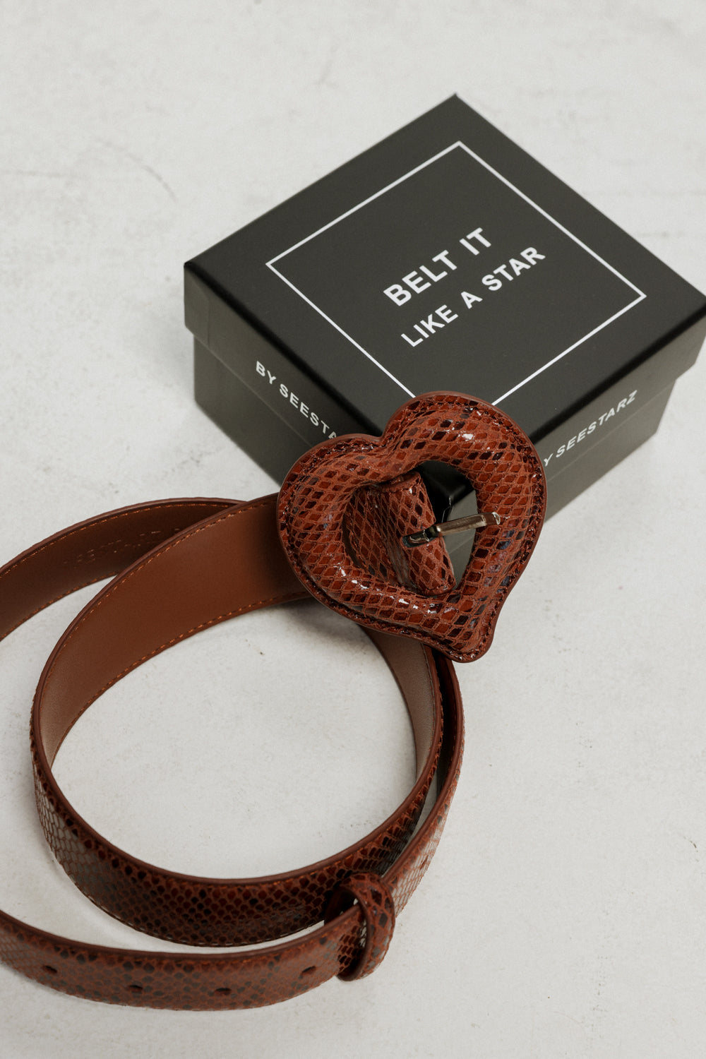 Leather Heart Brown Belt