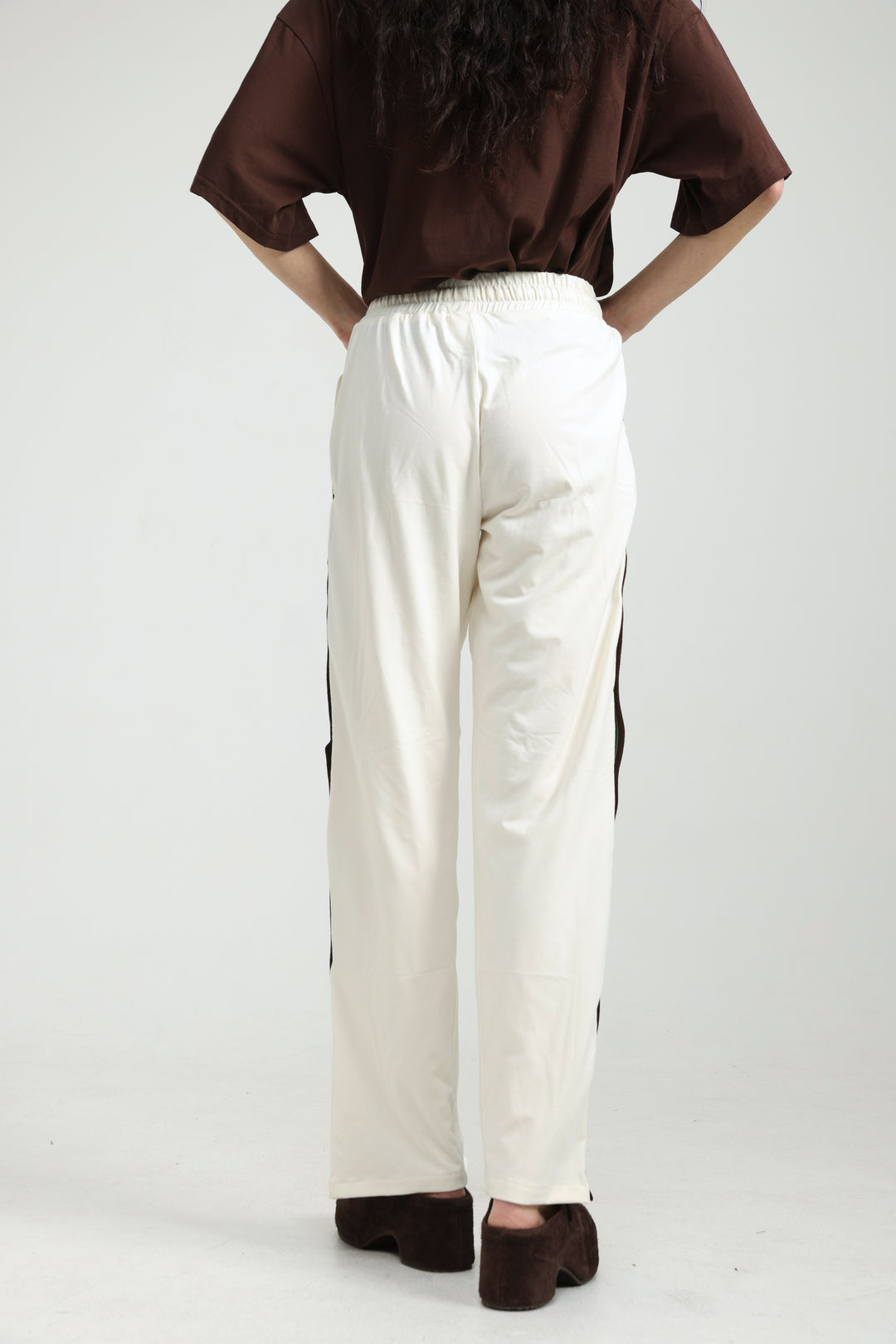 Popper Cream/Green Joggers