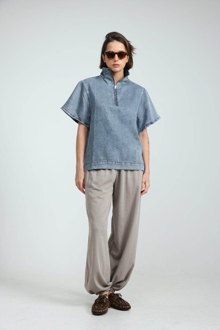 Adamon Light Blue Denim Polo