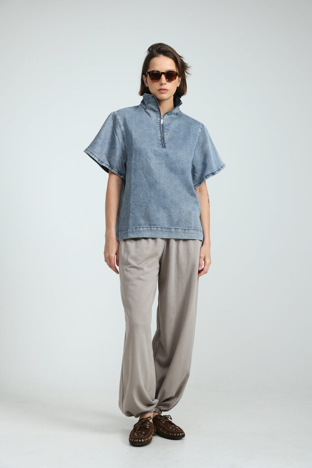 Adamon Light Blue Denim Polo