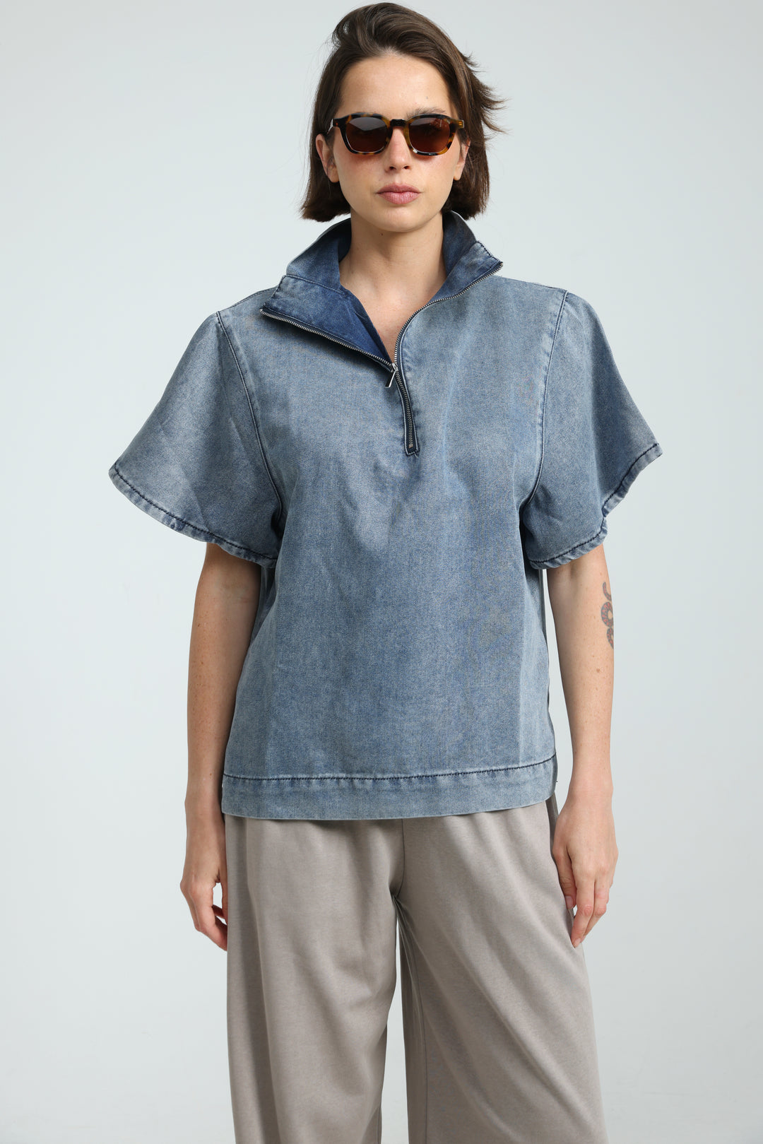 Adamon Light Blue Denim Polo