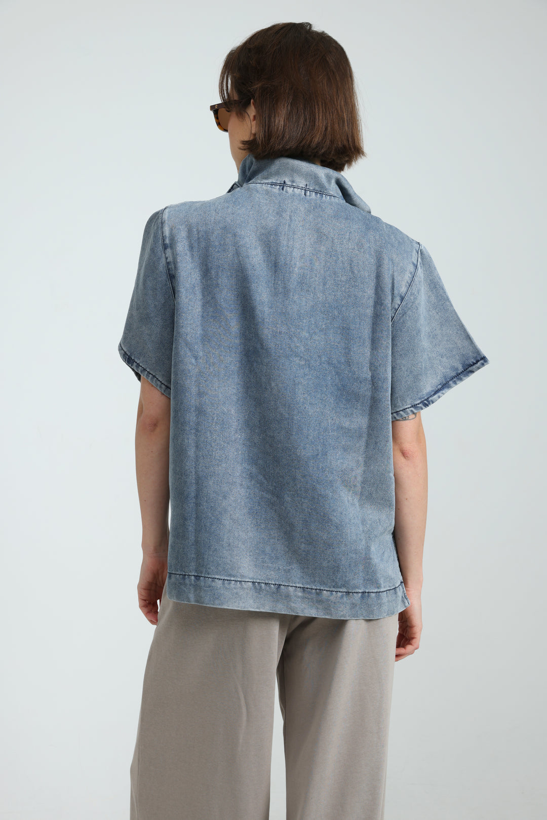 Adamon Light Blue Denim Polo