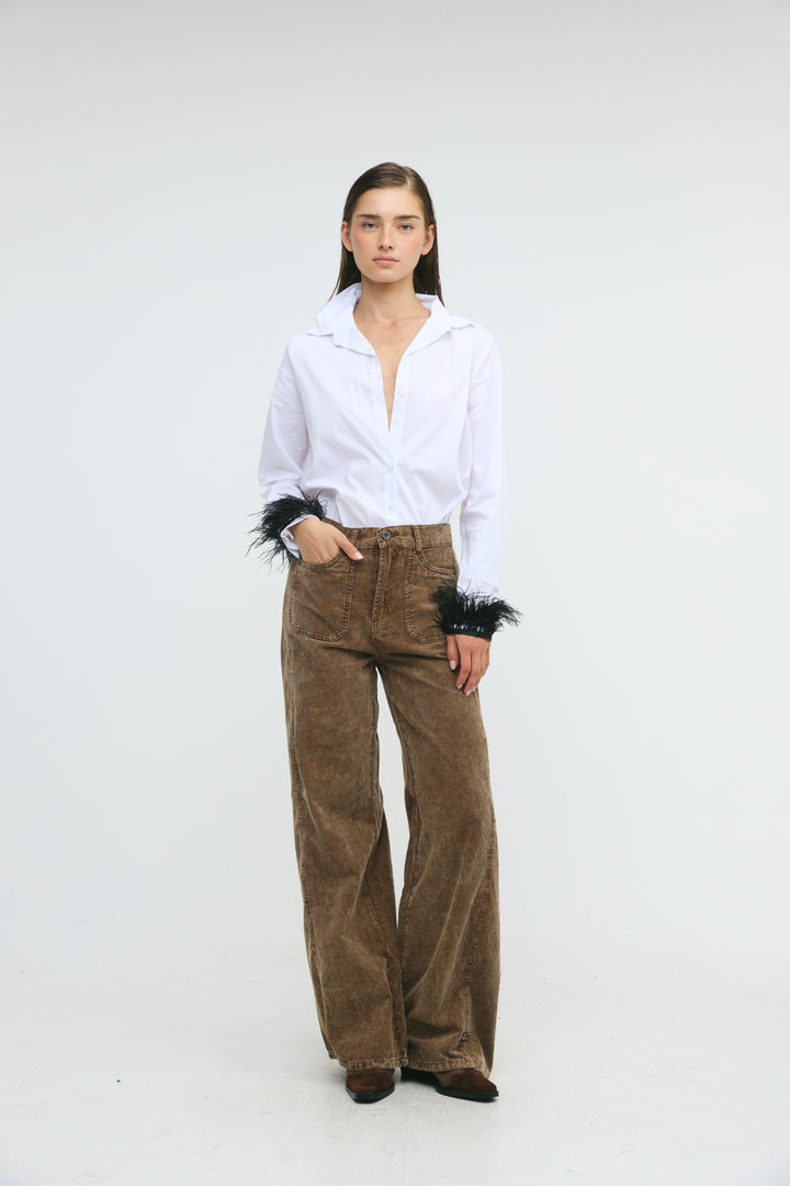 Star 546 Brown Corduroy Denim