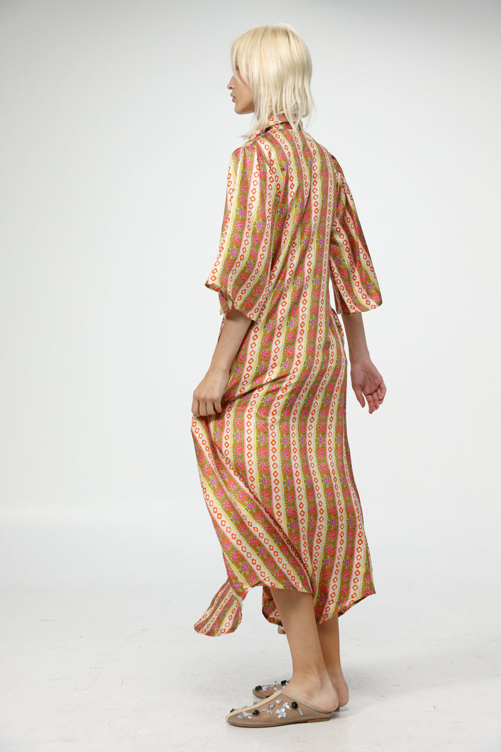 Striped Maxi Shirt Dress