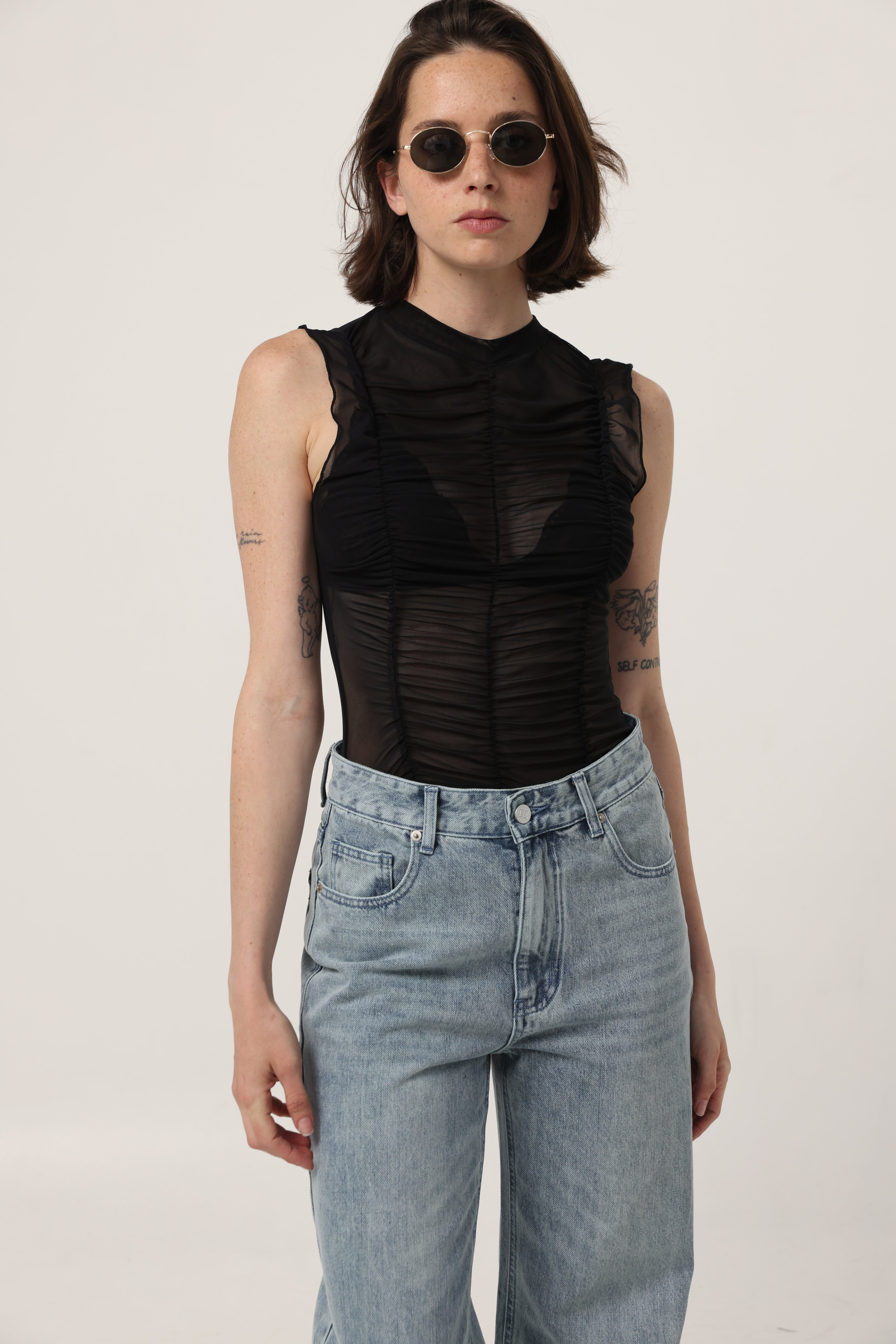Touch Black Mesh Tank – SEESTARZ