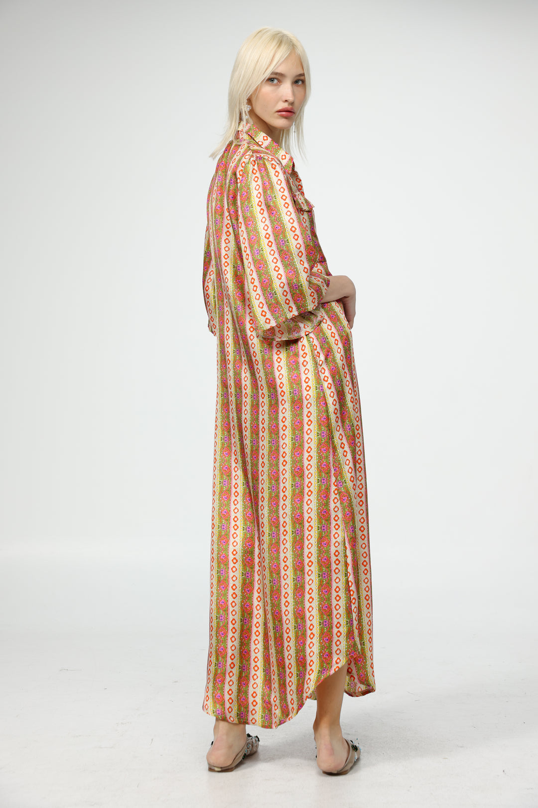 Striped Maxi Shirt Dress
