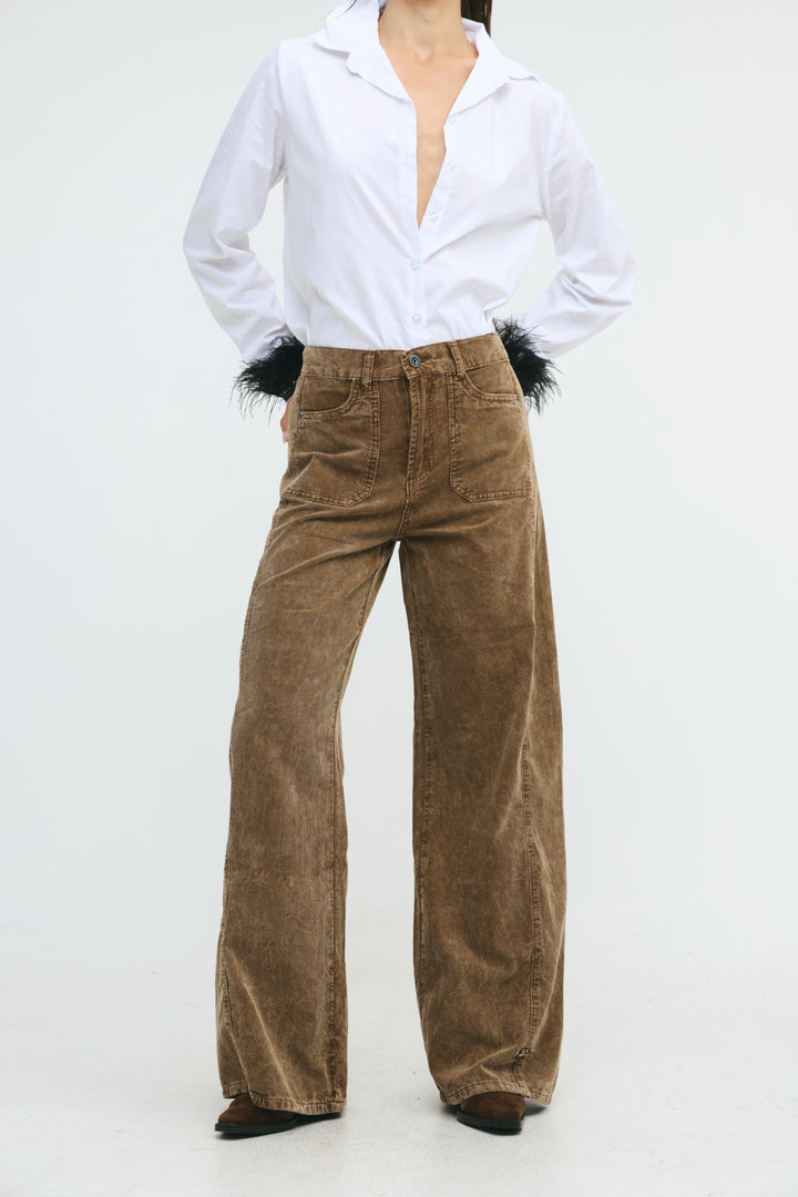 Star 546 Brown Corduroy Denim