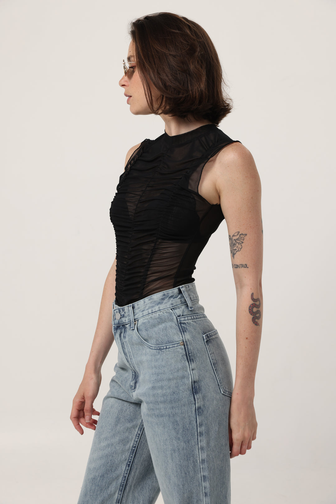 Touch Black Mesh Tank