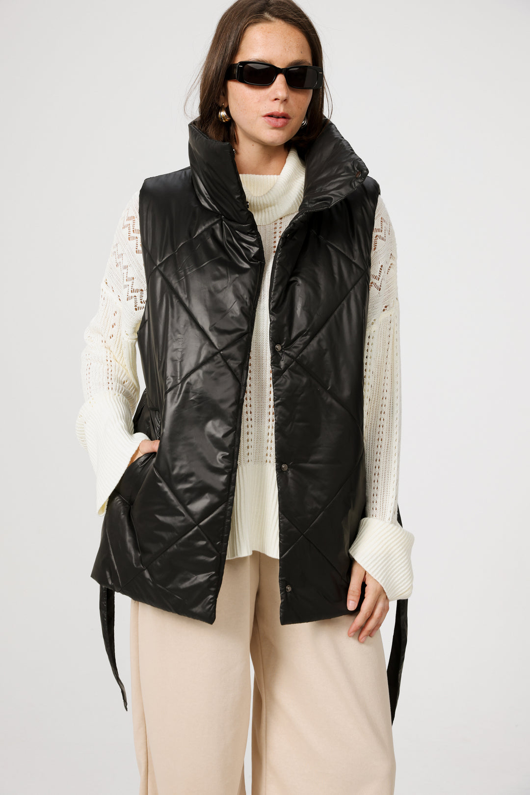 Find Black Quilted Vest