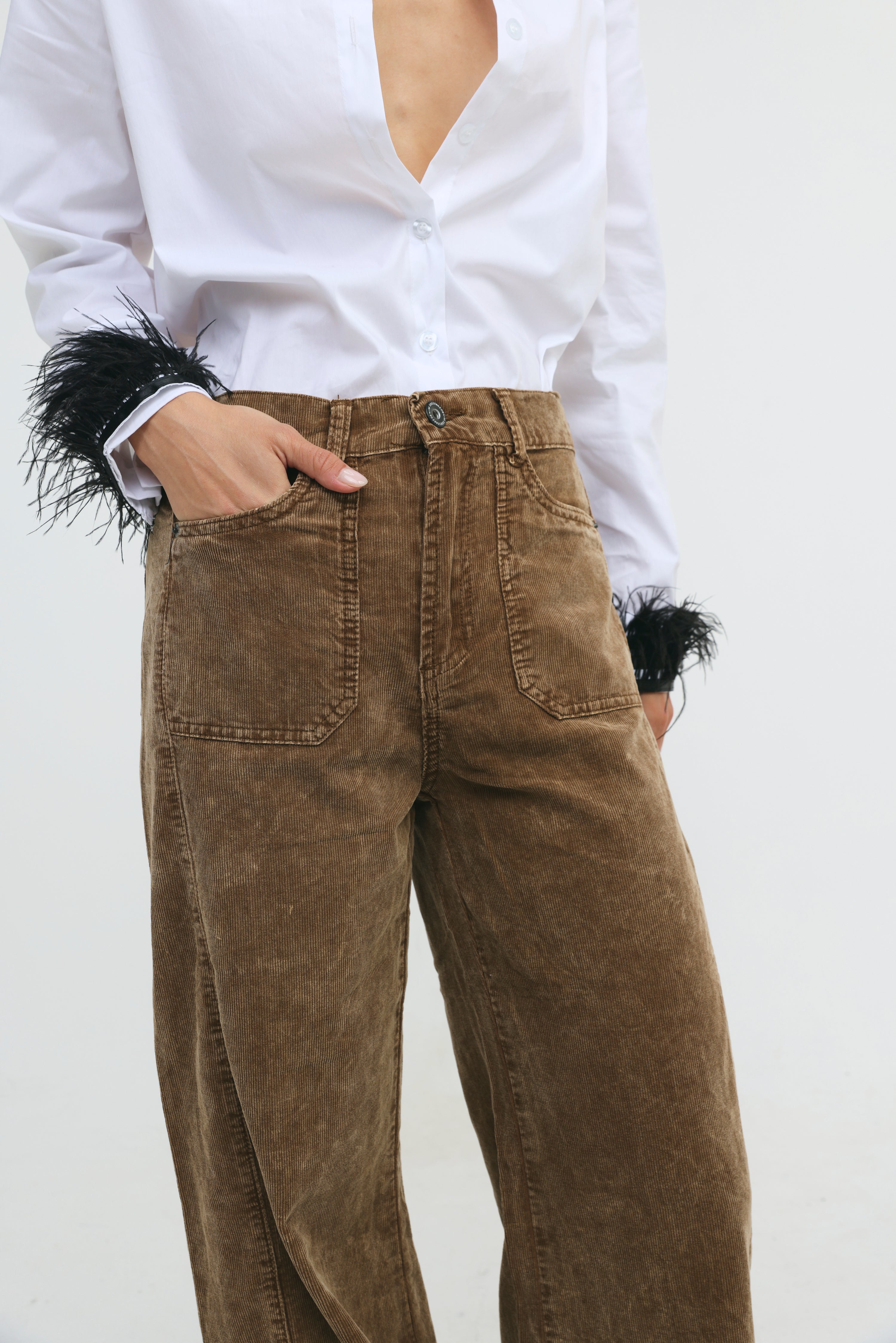 Star 546 Brown Corduroy Denim – SEESTARZ