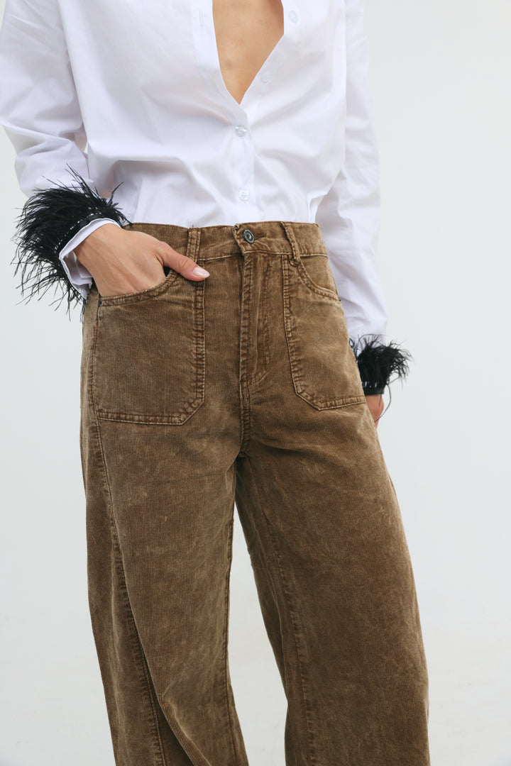 Star 546 Brown Corduroy Denim