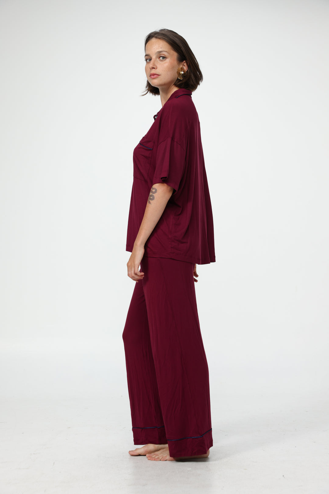 Digi Wine Pajama Set