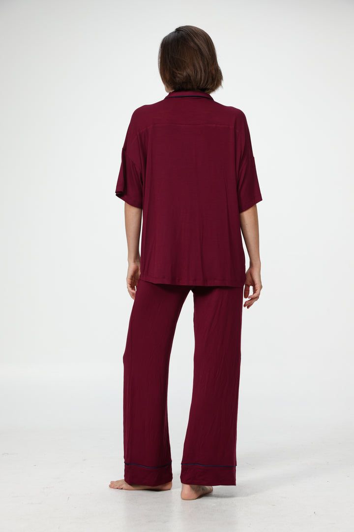 Digi Wine Pajama Set