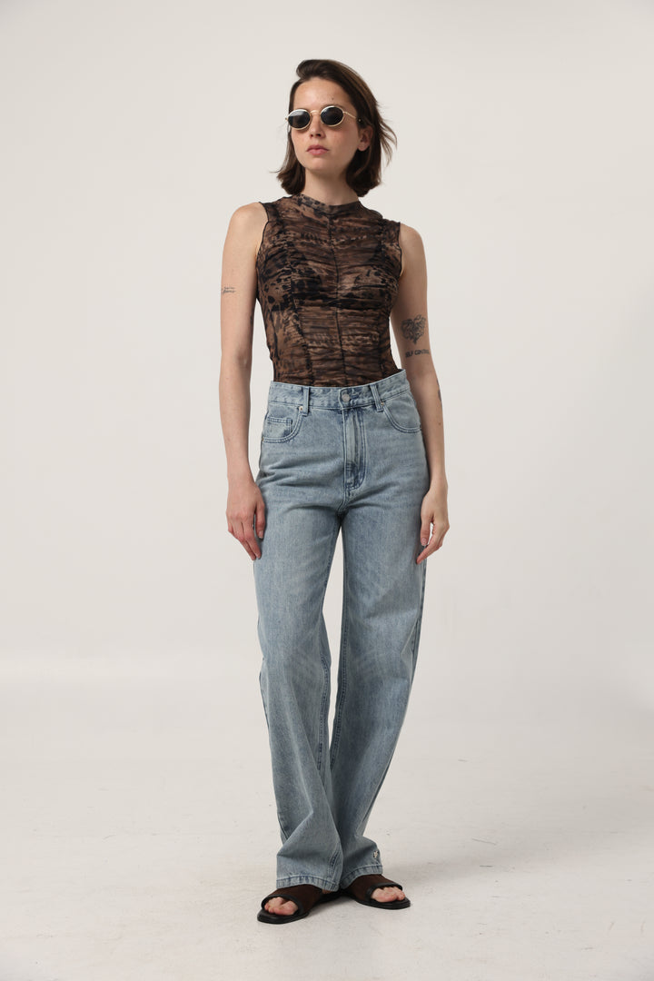 Touch Leopard Mesh Tank