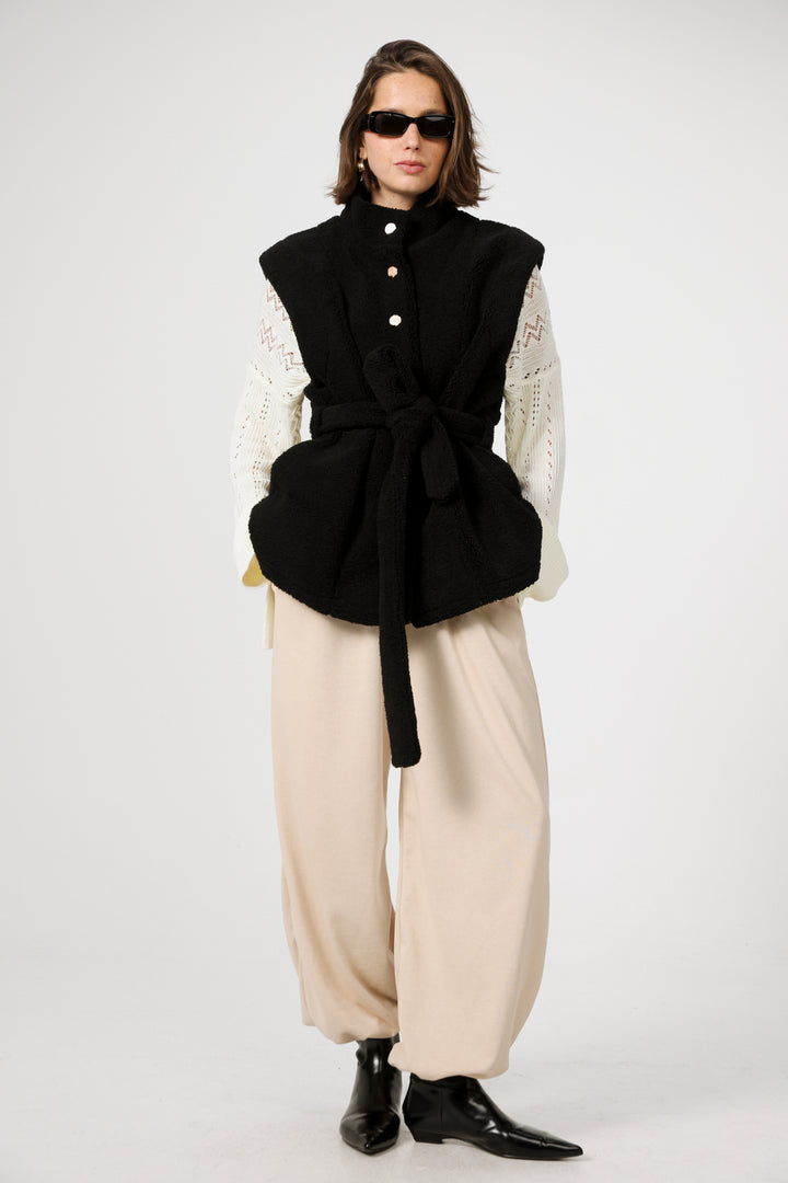 Coziness Black Vest