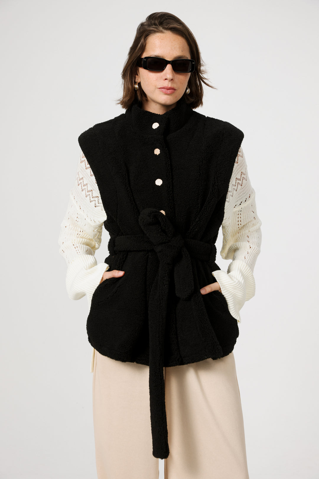 Coziness Black Vest