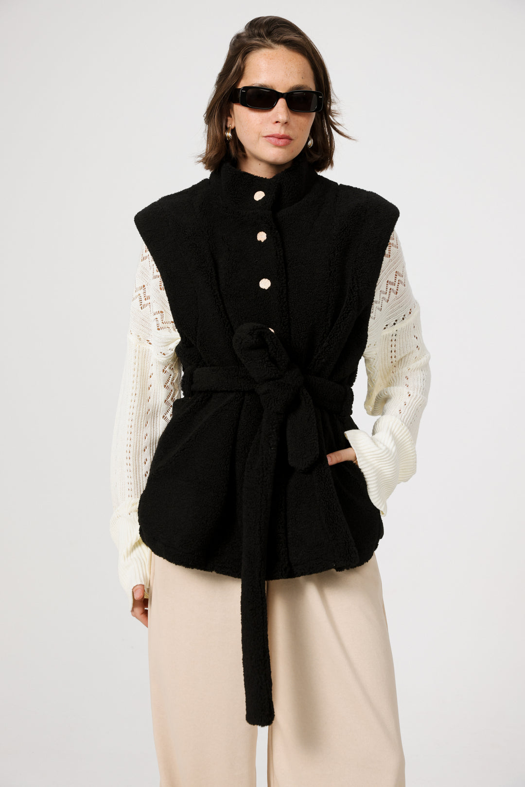 Coziness Black Vest