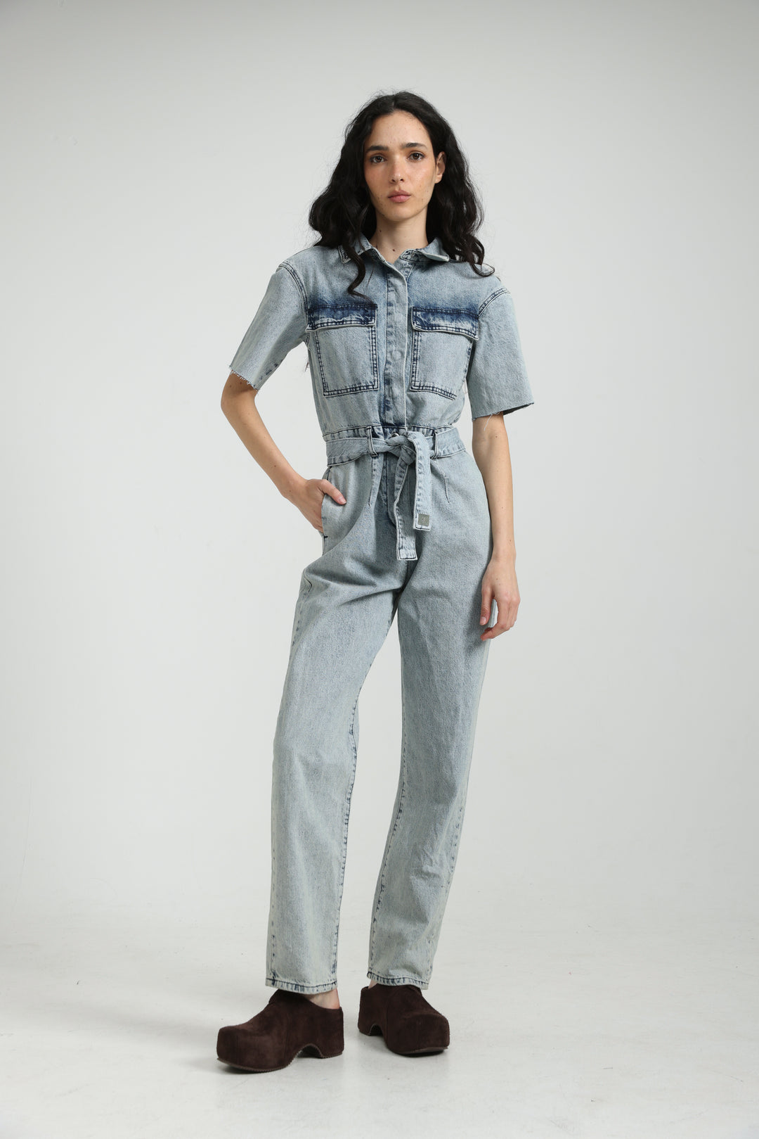 Lev Light Denim Jumpsuit