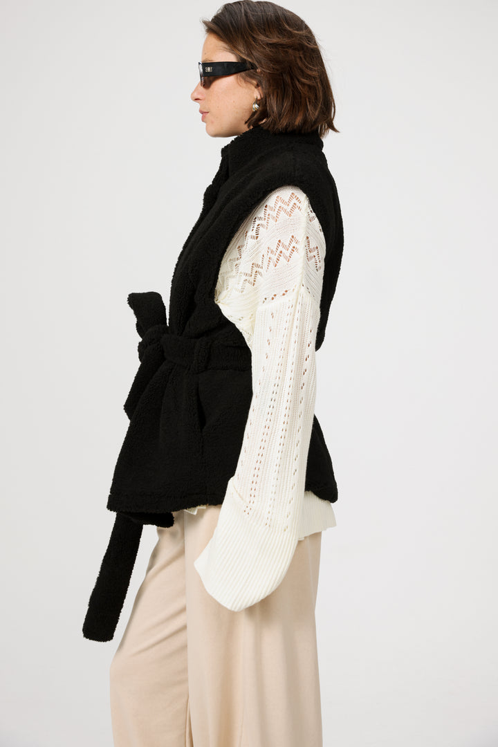 Coziness Black Vest