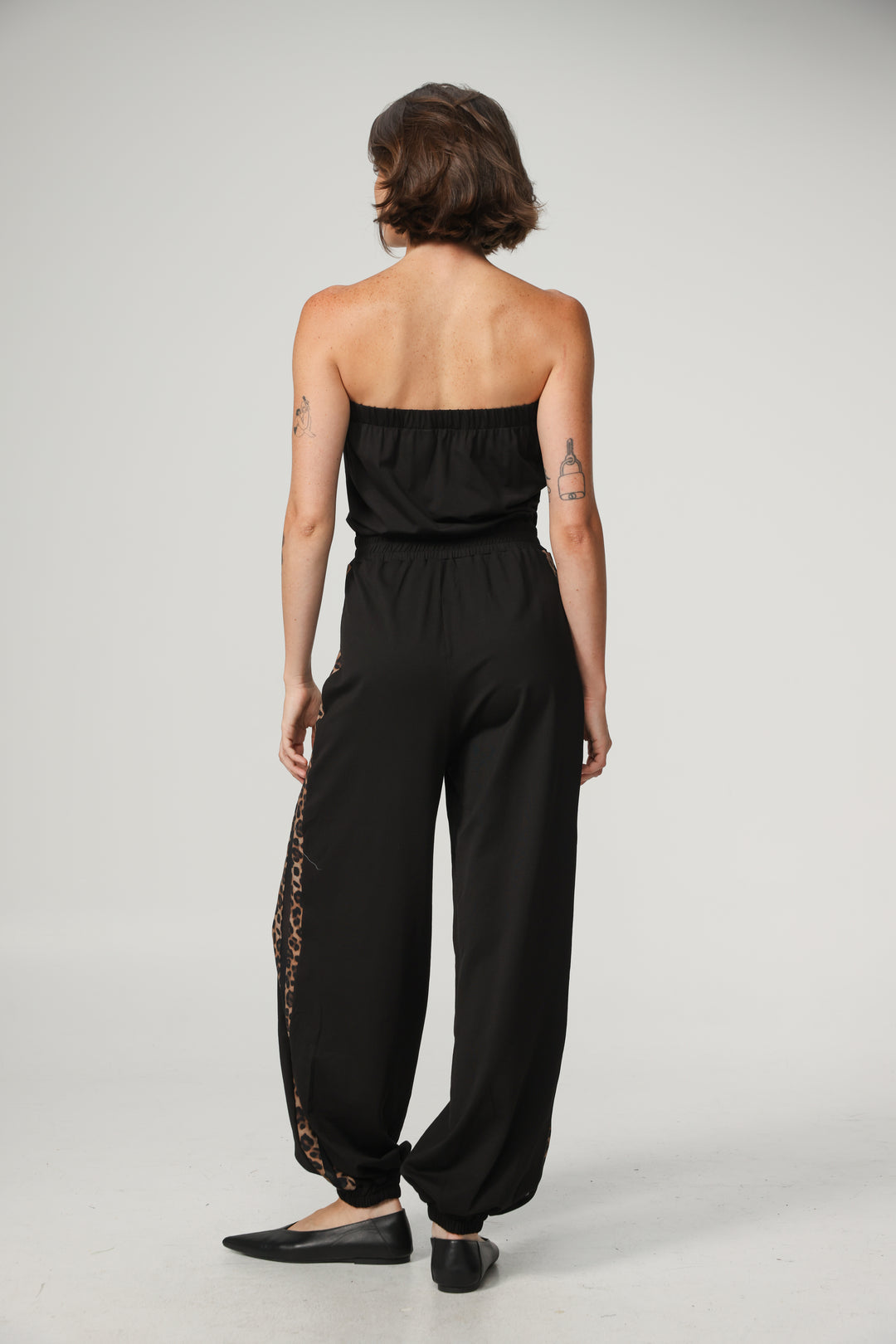 Bali Black/Leopard Jumpsuit