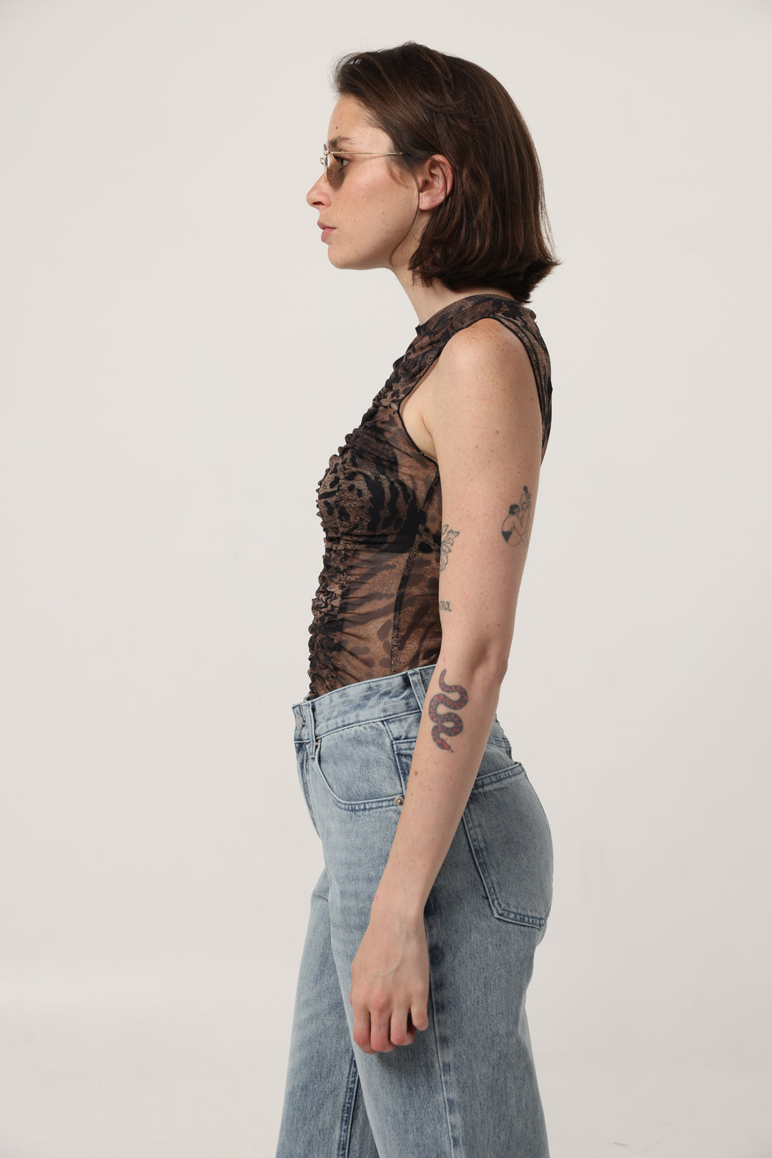 Touch Leopard Mesh Tank