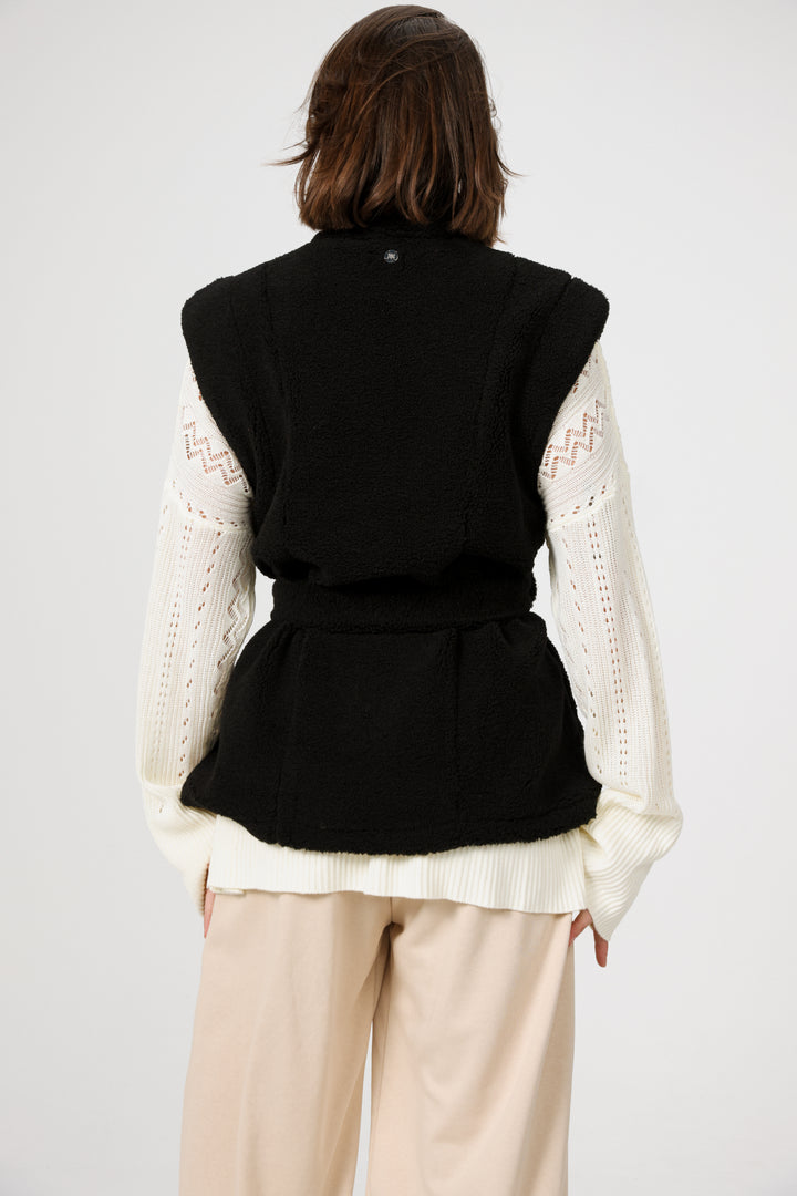 Coziness Black Vest